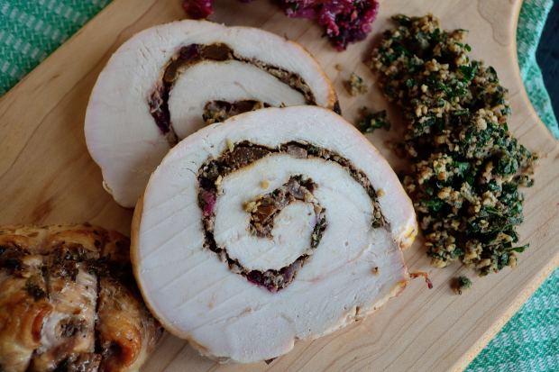 Turkey Breast Roulade with Cranberry Sage Stuffing | Life Healthfully Lived